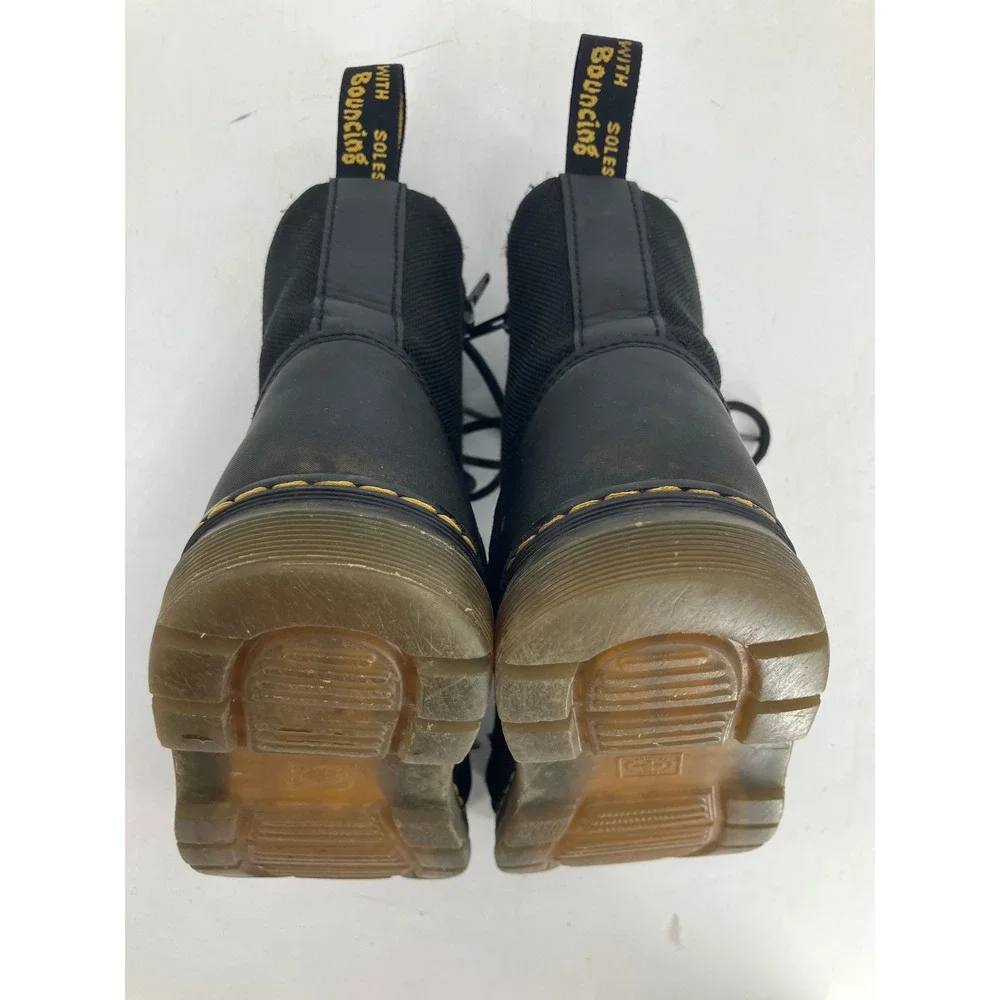 Dr. Martens Combs Y Combat Boots Mens 6 Womens 7 Black Good Canvas Zip Techwear